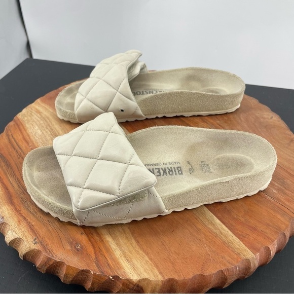 Birkenstock Sylt padded 1774 edition slide 36 US 5 white  Birkenstock Sylt padded 1774 edition slide 36 US 5 white natural leather vanilla